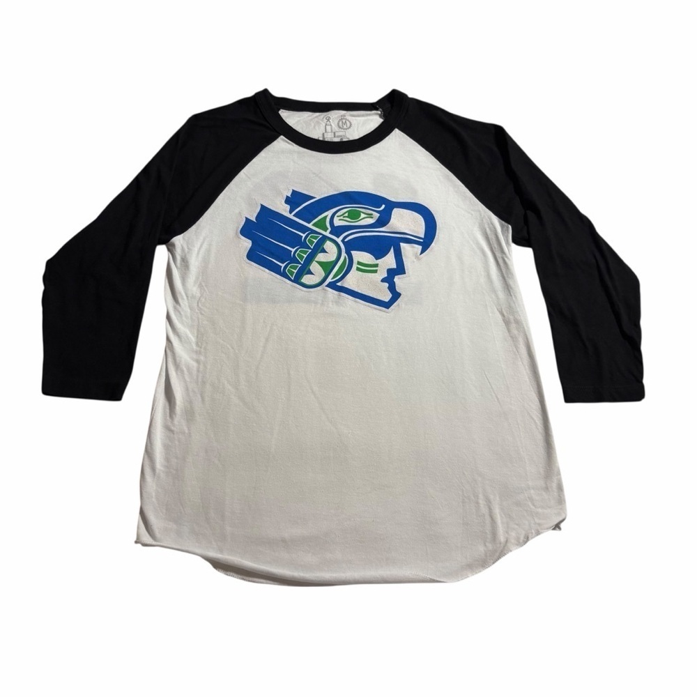 Seattle Seahawks Inspired Raglan Tee - Medium